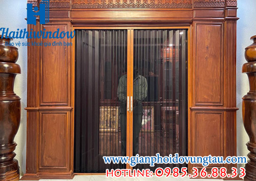 Cửa xếp lá nhôm chống muỗi lắp đặt vị trí cửa đi